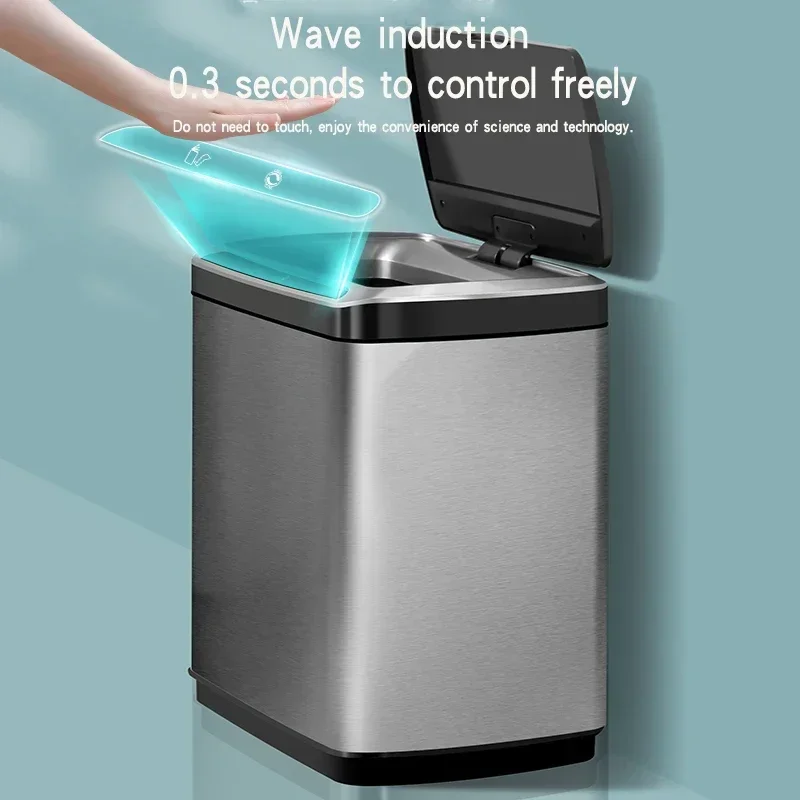 

18L Waste Bins Intelligent induction sorting garbage can kitchen large capacity dry and wet separation household living room