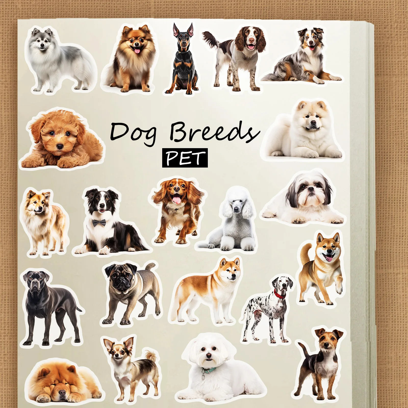 Confezione da 50 adesivi simpatico cane Emoji Graffiti Scrapbooking Diario fai da te Cancelleria regalo Decor Materiale scolastico per ufficio creativo