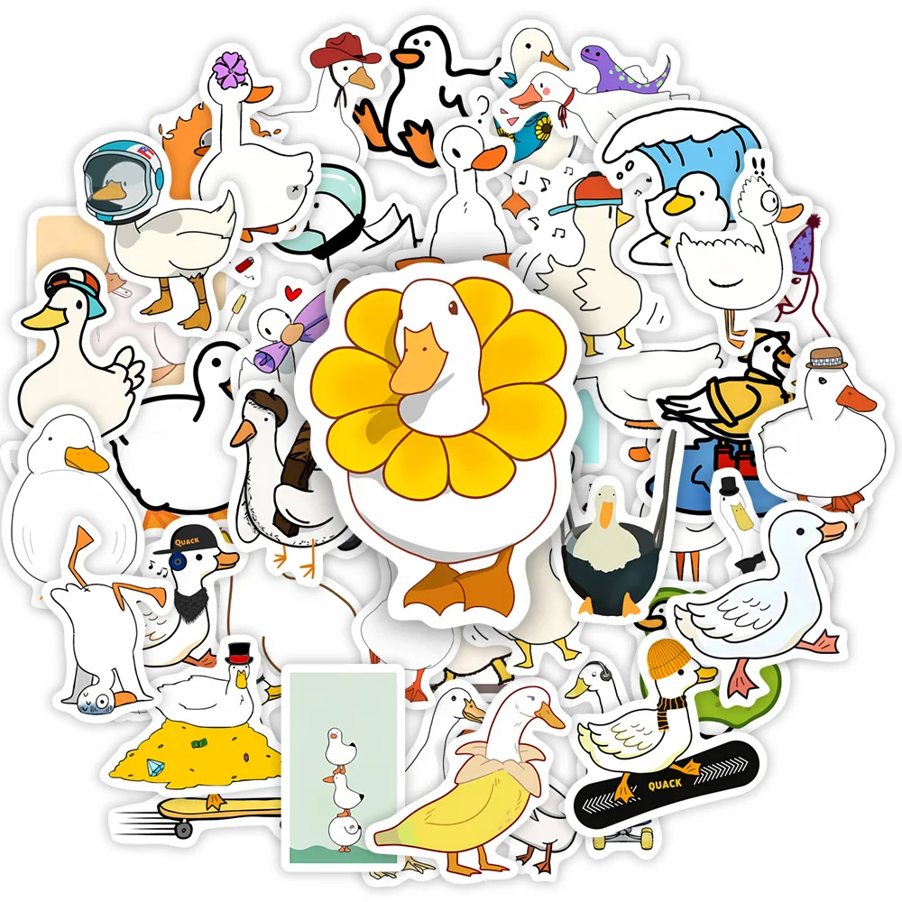 Funny Cartoon Goose duck Stickers DIY Toy Gift  Decorative Graffiti Decal for Phone Luggage Laptop Bottles Scrapbook Waterproof