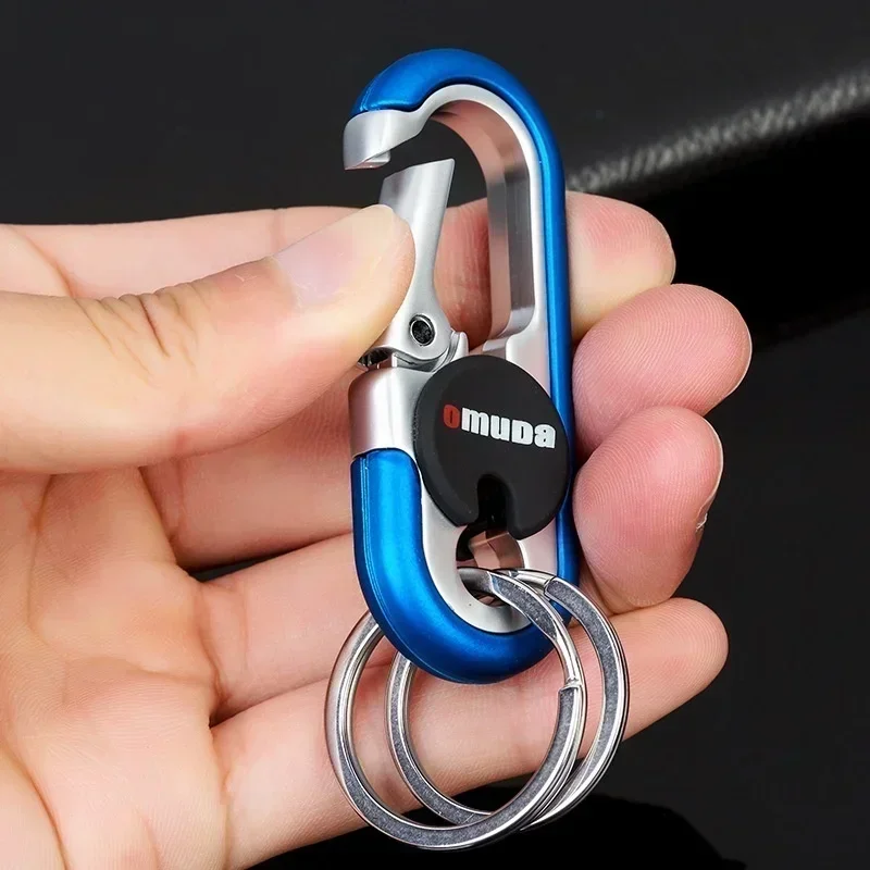 New Keychain Key Holder Keyring Men\'s Fashion Key Chain Gift Metal Key Ring Car Styling Auto Car Accessories( Orange, Blue)