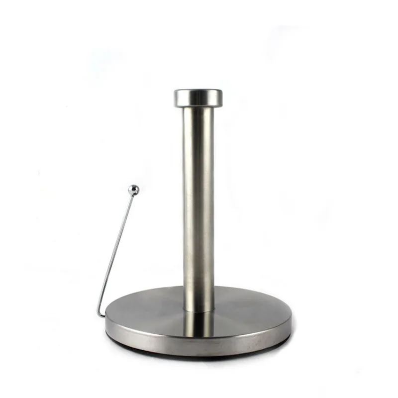 

Stainless steel vertical tissue holder, non-slip and non-punching kitchen paper plastic wrap holder, roll tissue holders