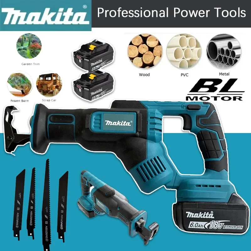 

Бесщеточная сабельная пила Makita, мощная ручная многофункциональная бытовая малогабаритная электропила (без аккумулятора)