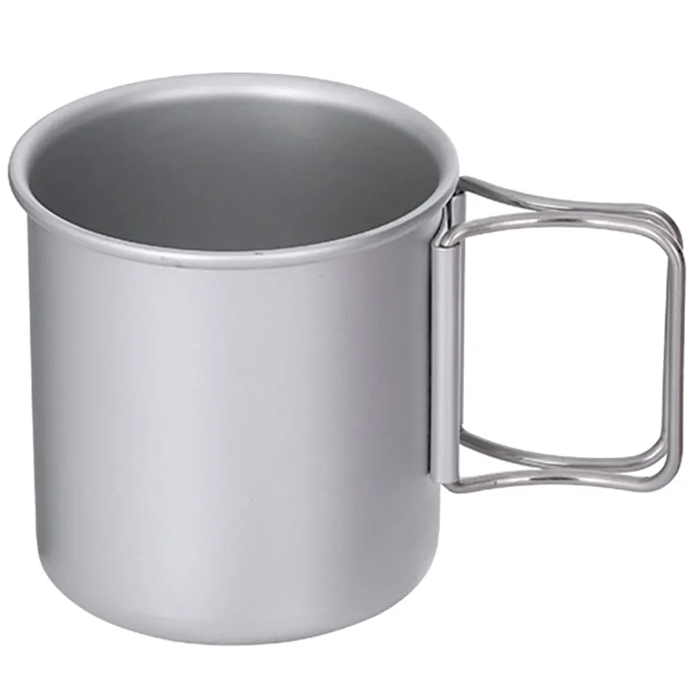 

Aluminum Alloy Stainless Steel Camping Coffee Mug Foldable Water Cup Portable Outdoor Picnic Silver Multi function Drink Bottle