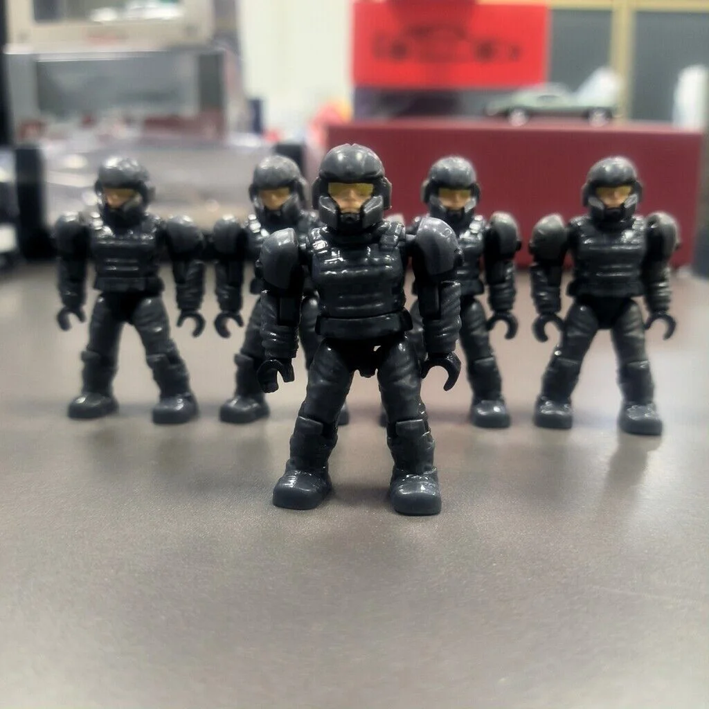 5pcs Mega Bloks Série 7 UNSC Marine Stealth Cinza Escuro