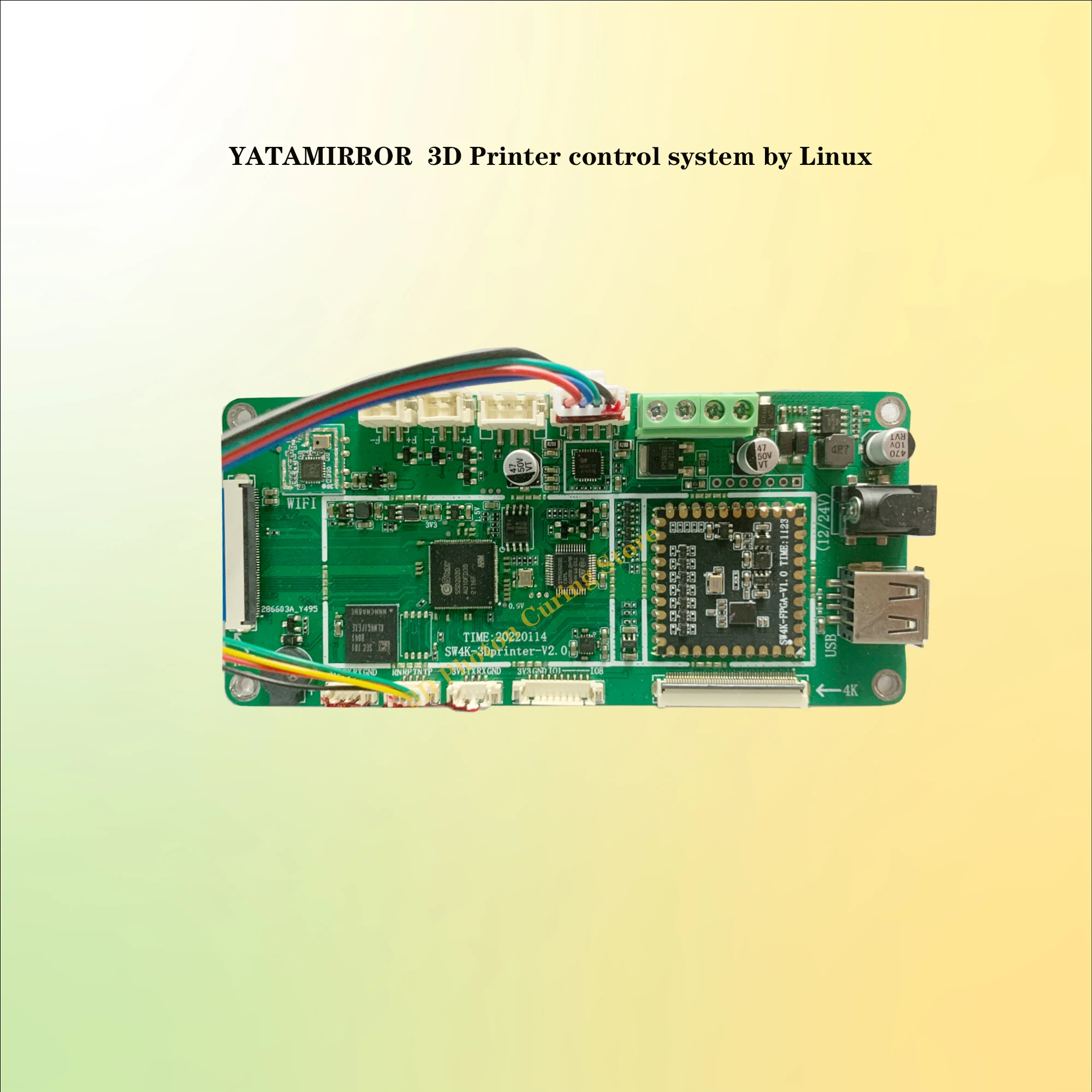 

YATAMIRROR 3D Printer control system by Linux LCD UV curing with 4.0-inch touch screen