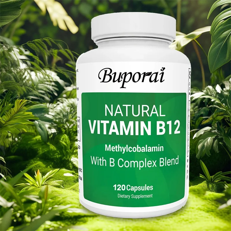 

Natural Vitamin B12 with B Complex Blend - Promotes Nervous System Health, and Boosts Energy, Supports Cognitive Function