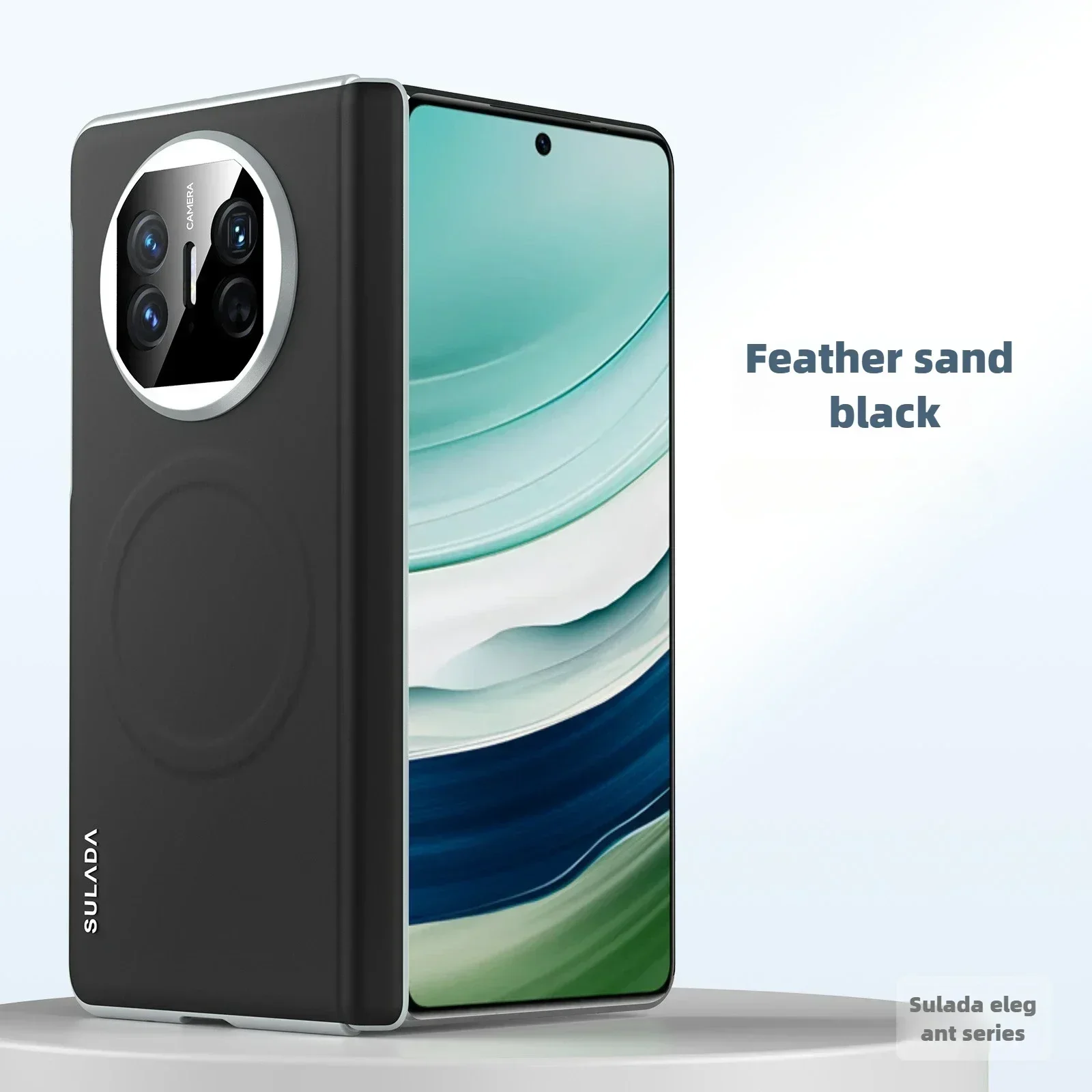 

Case for Honor Magic V5 V3 Vs3 Elegant Folding Hinge Matte Silicone Leather Magnetic Wireless Charging Shockproof Cover No Flim