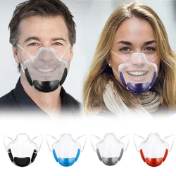 Maschera protettiva trasparente tipo di pesce lingua delle labbra maschera respiratoria 3D antiappannamento adatta per maschera saliva fumo polvere all'aperto