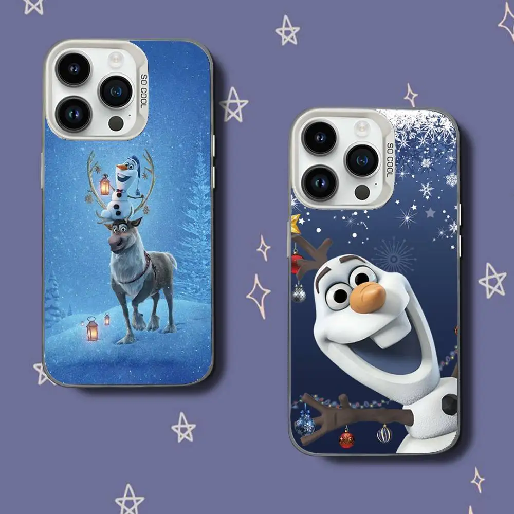 

Christmas F-Frozen O-Olaf Phone Case For iPhone 17,16,15,14,13,12,11,Pro,XS,Max,Plus,Mini,SE White Candy Matte Shockproof Cover