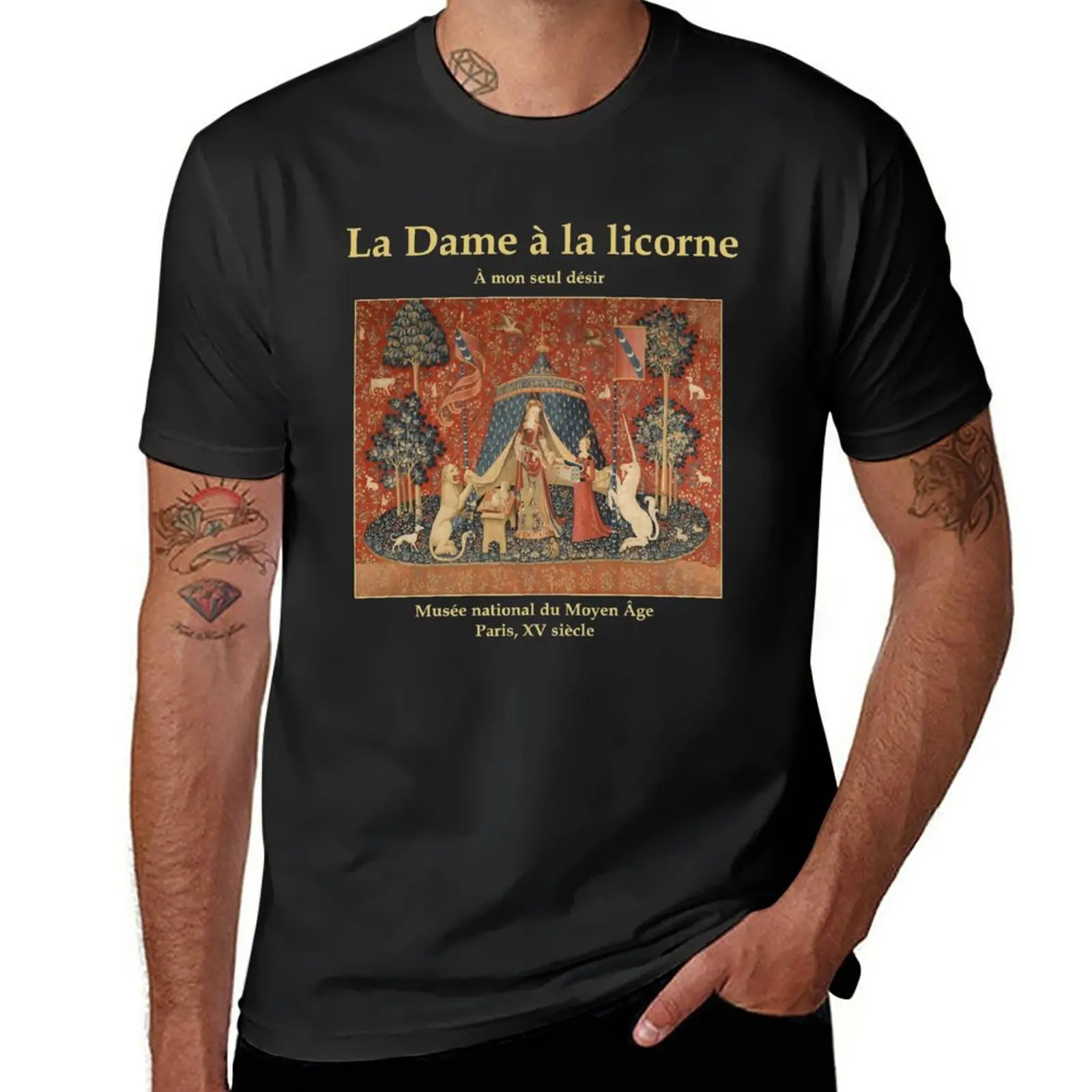 Lady and the Unicorn - Fine Art - Medieval Aesthetics T-Shirt sublime cute clothes men clothings