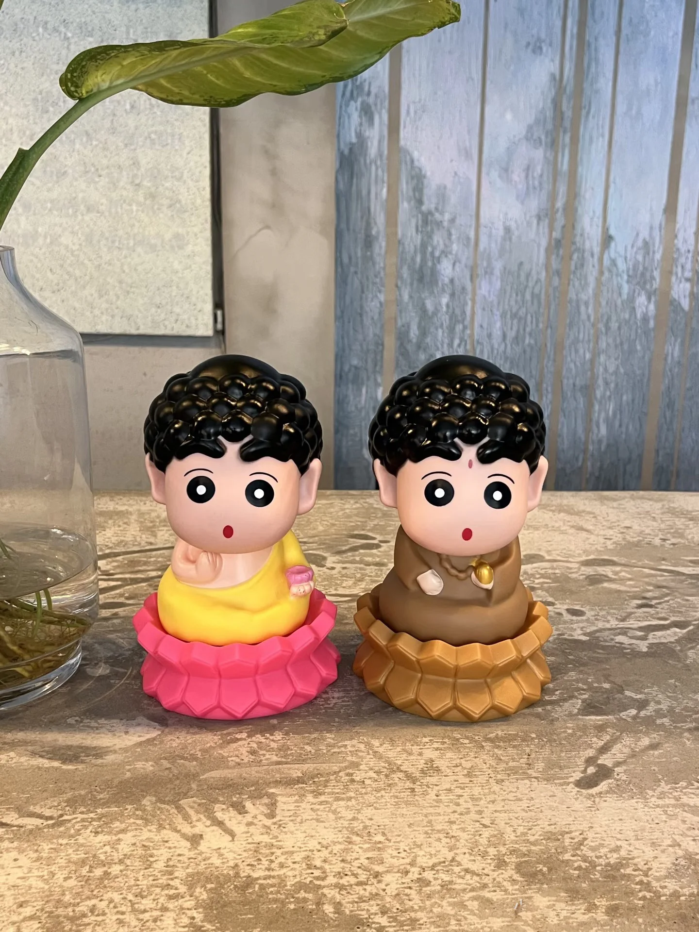 تلوين شين تشان أنيمي دمية ، شياو شين بوذا زي عمل دمية المواد البلاستيكية تمثال نموذج ، لعبة ، اللعب جمع هدية للأطفال