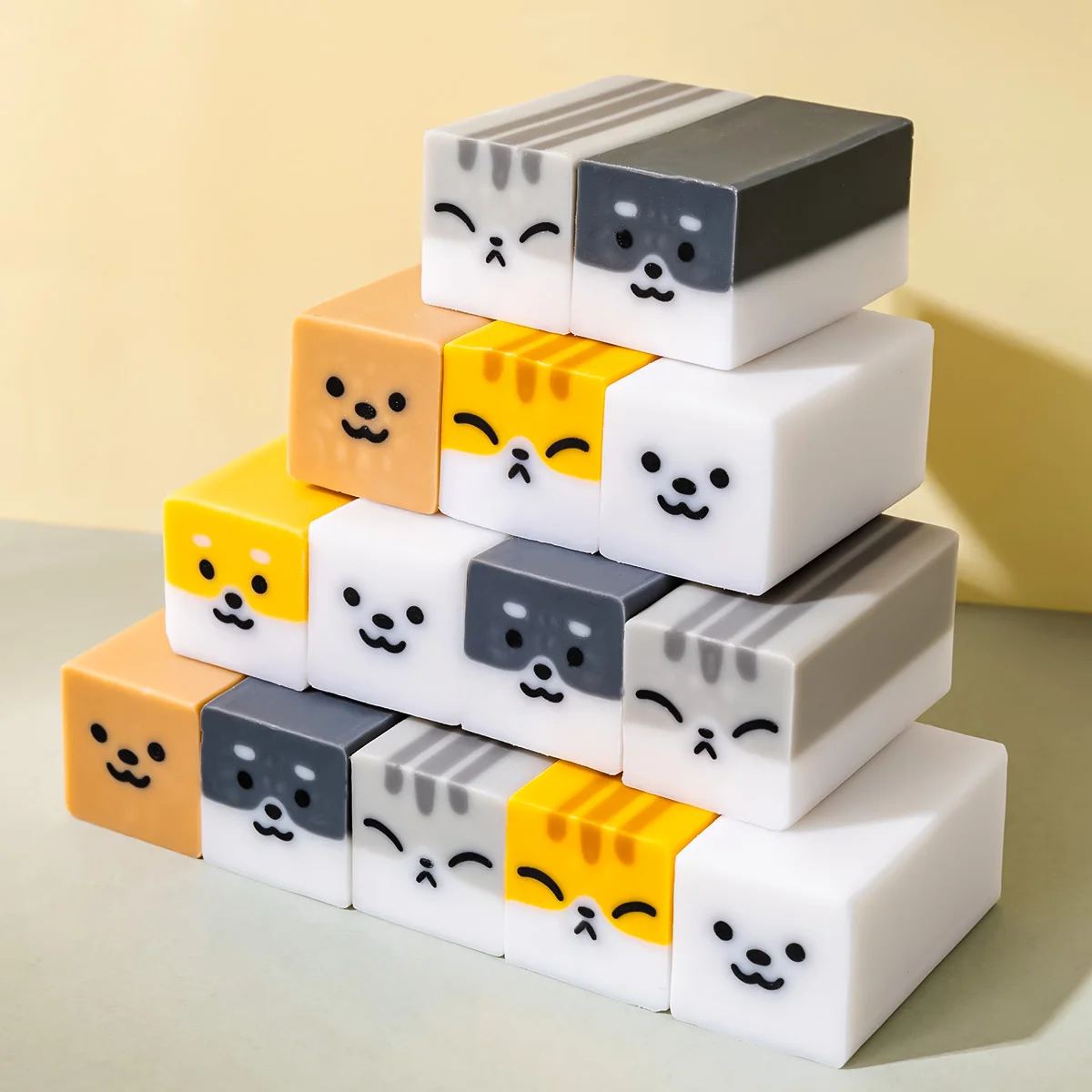 

Милые студенческие ластики в форме животных, мягкие нарезанные мультяшные резиновые чистые принадлежности для письменного стола, обучающие канцелярские принадлежности для начальной школы