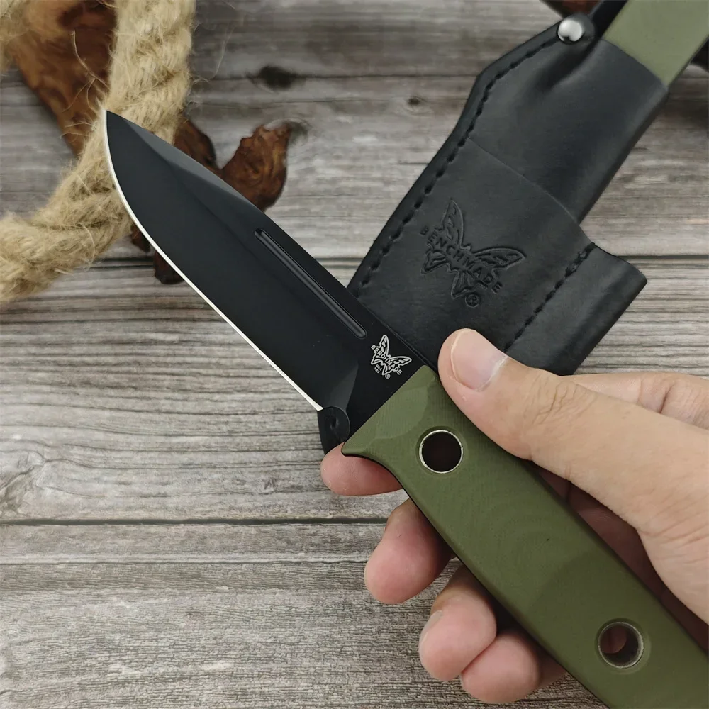 Fixed Blade Knife BM 163 Outdoor Hunting Camping Knife D2 Blade G10 Handle EDC Survival High Quality Tool Hiking Cutting Knife