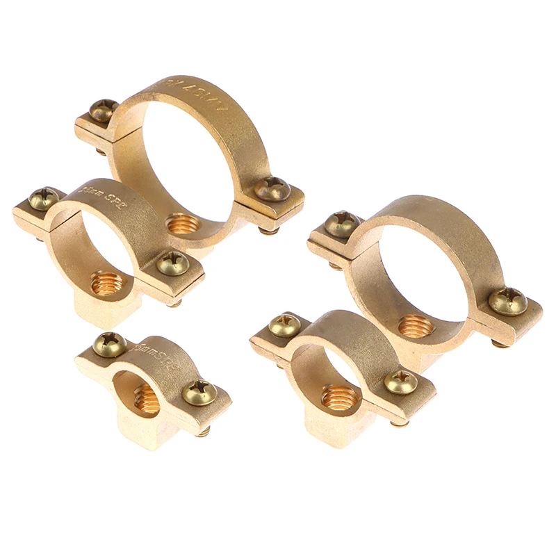 1 Piece High Quality Fit 15 22 28 35 40mm OD Tube Brass M10 Pipe Clamp Bracket Support Hanger Fixed Plumbing Water