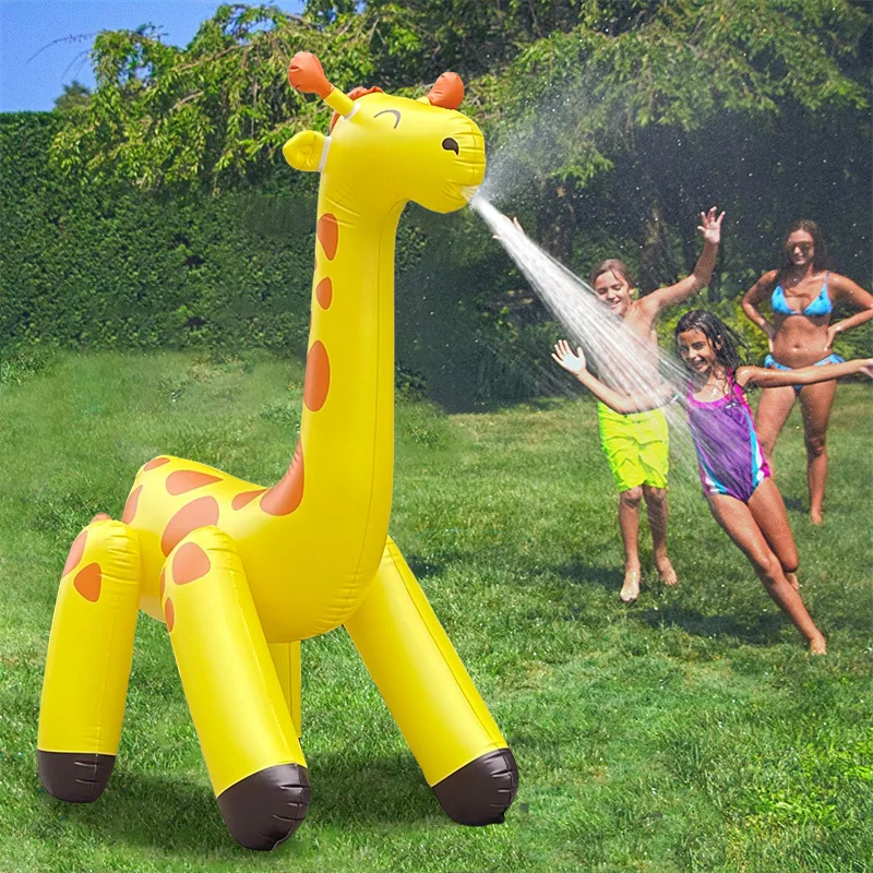 Giant Inflatable Sprinkler Toys Unicorn Giraffe Child Spray Water Sprinkling Outdoor Lawn Swimming Pool Beach Party Fountain Toy