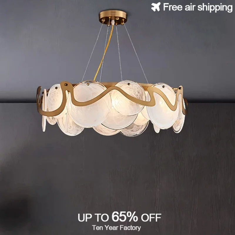 

Nordic Modern Style Gold Glass E14 Led Hanging Pendant Chandelier Light for Living Room Indoor Home Decor Lighting