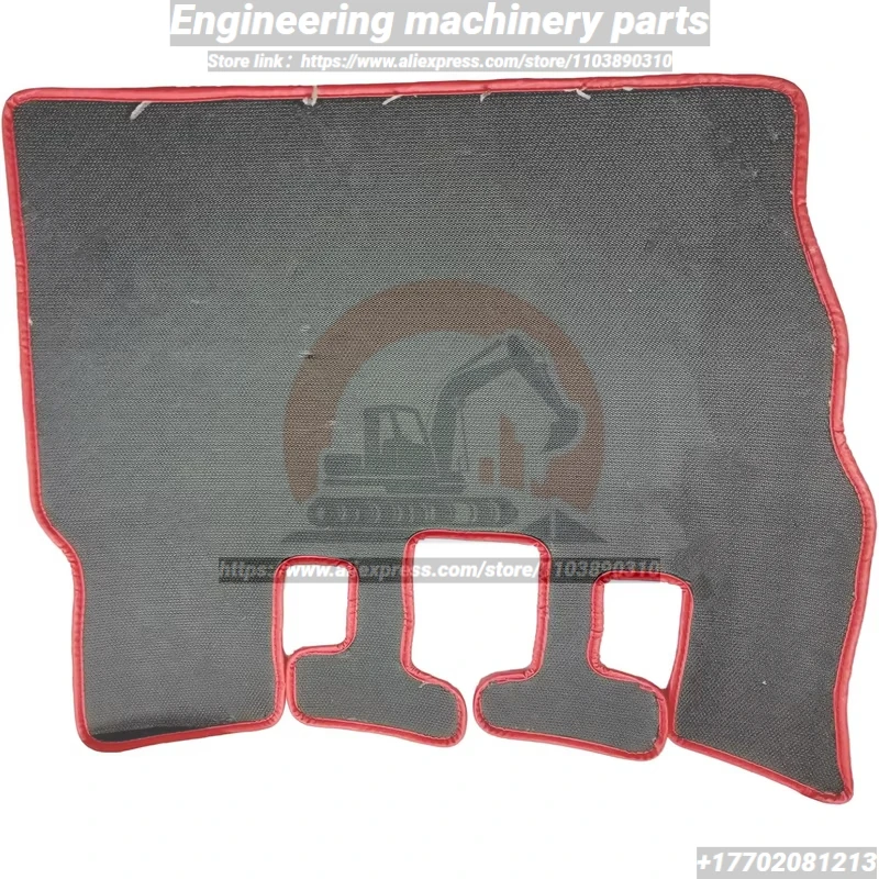 سجادات مطاطية لأرضية الكابينة متوافقة مع سلسلة الحفارة Sk-8 Sk75-8 Sk140-8 Sk210-8 Sk350-8 (أحمر) #2