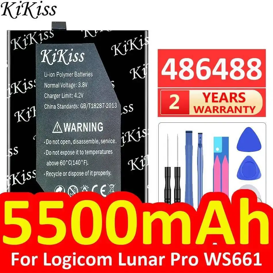 

5500Mah Mobile Phone Battery 486488 Long-Lasting Performance Stable For Logicom Lunar Pro WS661