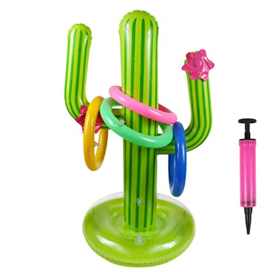 Inflatable Cactus Ring Toss Game For Swimming Pool Party Games_voghion.com