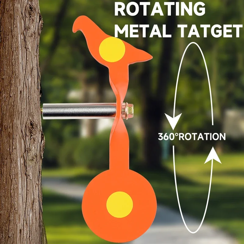 Objetivo de arado naranja y verde para caza de aves, objetivo de árbol deportivo, práctica de tiro de cabra, tirachinas giratorio de 360 grados, BBs