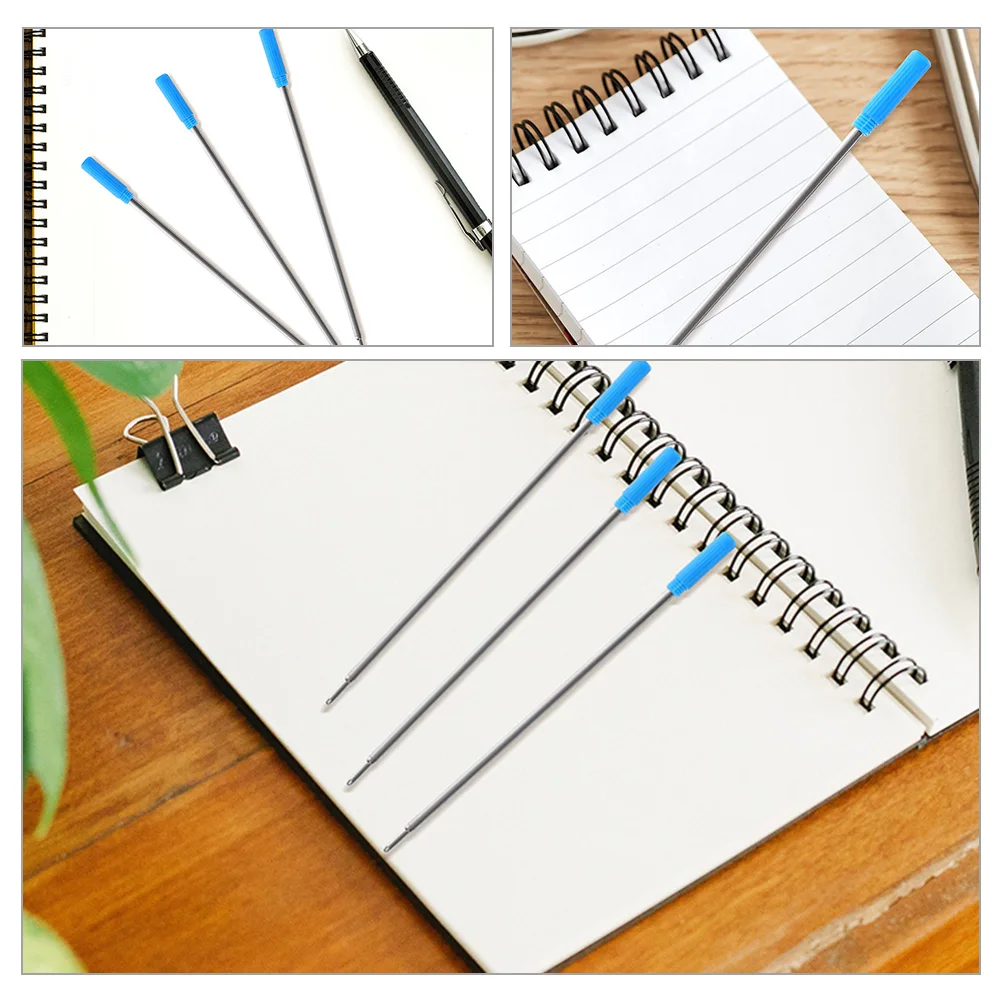 

25 Pcs Replaceable Refill Ballpoint Filling Refillable Pen Refills Gel Ink Pens Blue Replacement Office