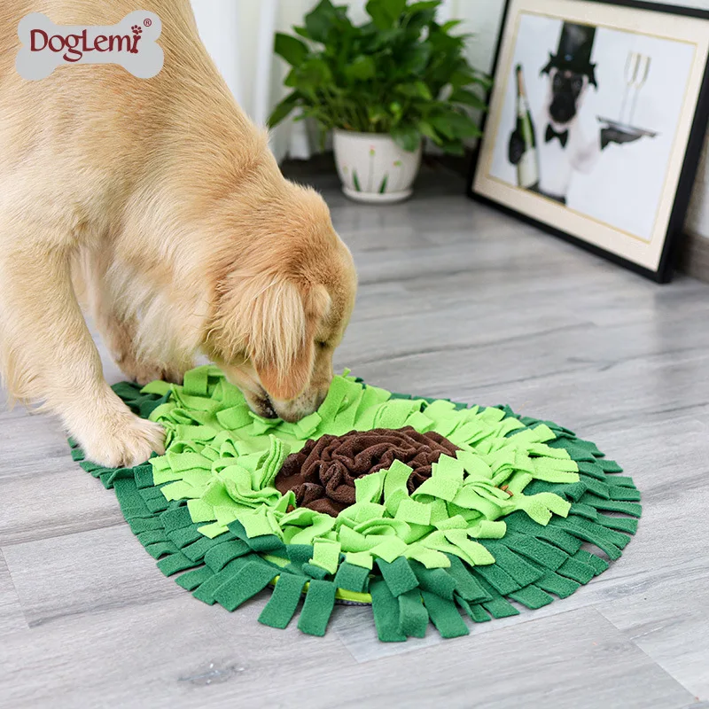 Pet avocado sniffing mat for dogs, anti-destructive, energy-consuming dog bowl mat