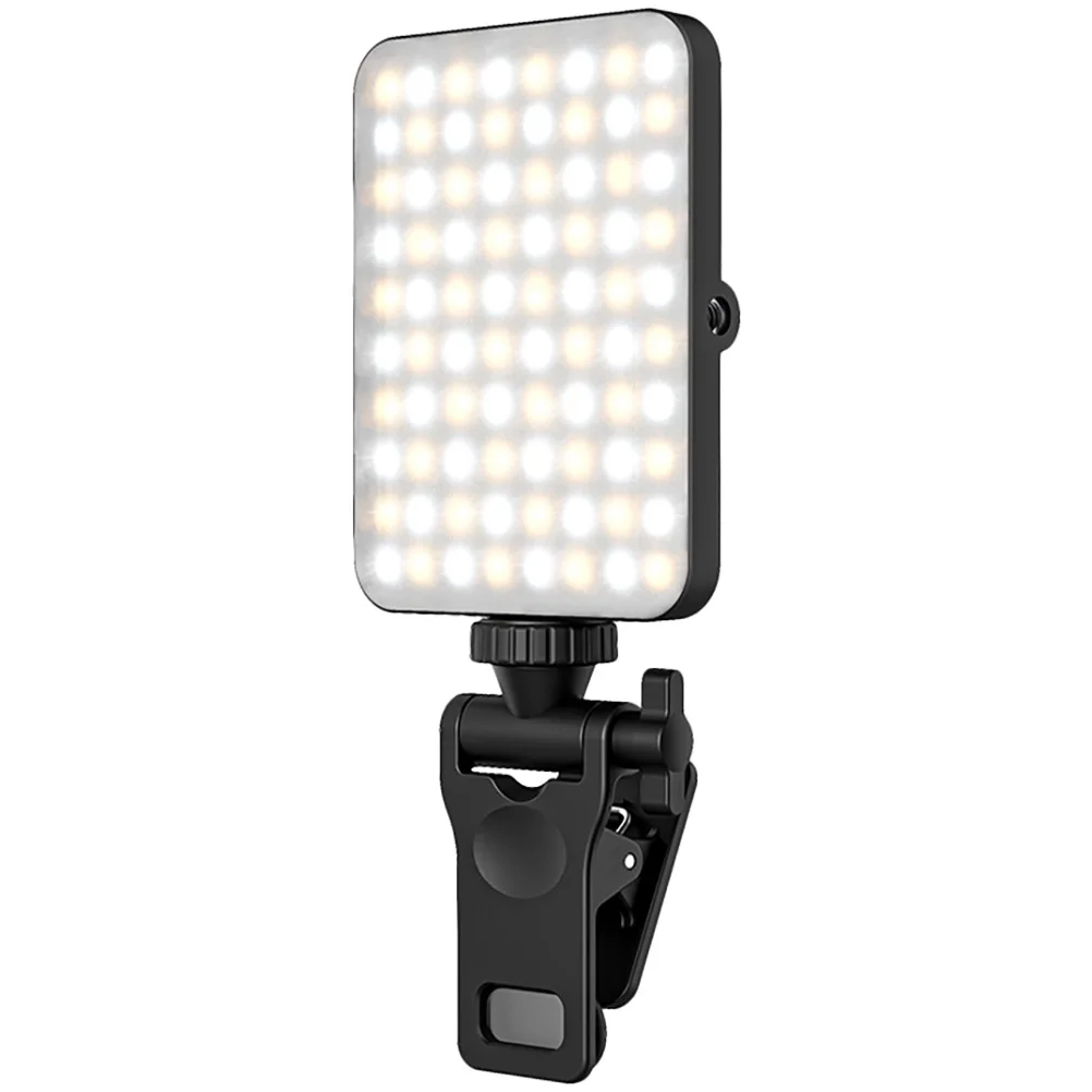 LED-videolamp Kleine camera Clip-on voor make-up Conferentie Draagbare telefoonverlichting Werklaptop