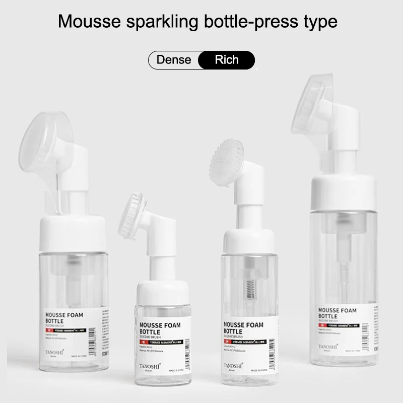 1Pc 30/60/100/150ml Leere Gesichts Reiniger Mousse Schaum Gel Kopf Waschen Pinsel Schaum flasche Druck Typ Reinigung Seife Pumpe Spender