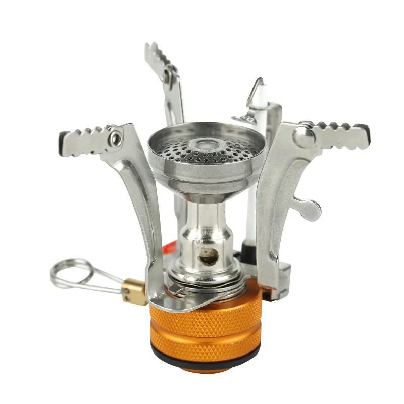 

1PC portable mini foldable ignition stove outdoor camping BBQ grill one-piece structure butane fueled cooking appliance