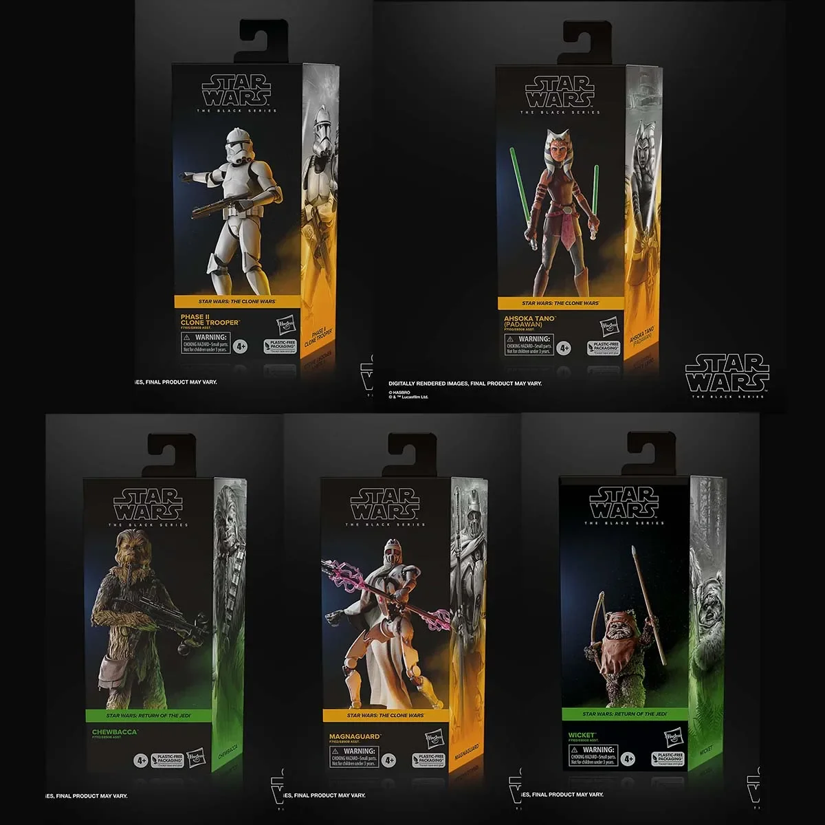 In Stock Marvel Star Wars Ahsoka Clone Trooper Taiwei Robot Warwick Chewbacca Figure Model Collectible Toys Creative Gifts