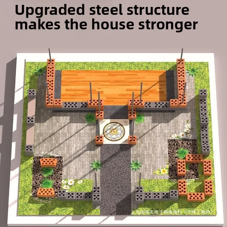 

DIY mason building house wall toy mini cement parent-child interaction to be a master architect