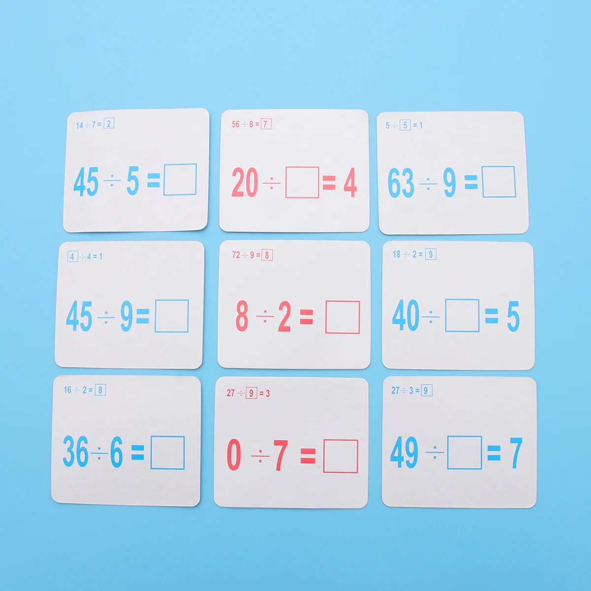 54 pezzi di matematica Flash Schede di divisione di moltiplicazione per bambini Apprendimento precoce Carte con numeri di carta educative Materiale scolastico Gioco Puzzle