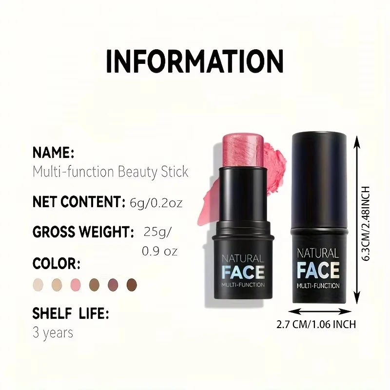 6 colori Shimmer Water Light Highlighter Stick Blush Stick Make Up Face Body Illuminator Cosmetics Face Contour Brighten Makeup
