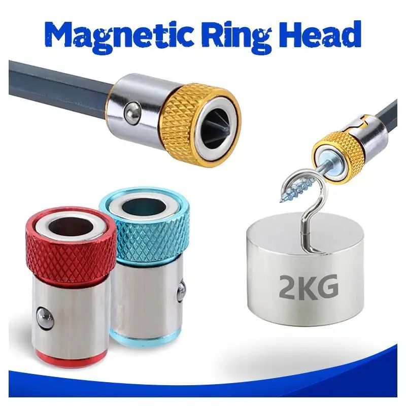 *1/3/6 Pcs Magnetic Screwdriver Bit Holder Ring With Strong Magnetic Anti Slip Design For Home Repair Woodworking DIY Projects