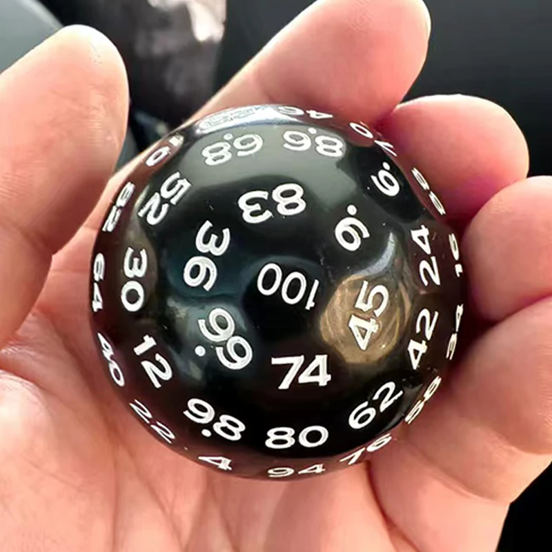 Dadi acrilici educativi a 100 facce D100 Dadi per giocattoli da tavolo Giochi di ruolo Accessori per giochi da tavolo Risorse per l'apprendimento della matematica