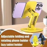 Metal 360° Rotating Mobile Phone Holder Foldable Desktop Portable Lazy Support Tablet Stand Mobile Phone Mobile Phone Suppo U8k2