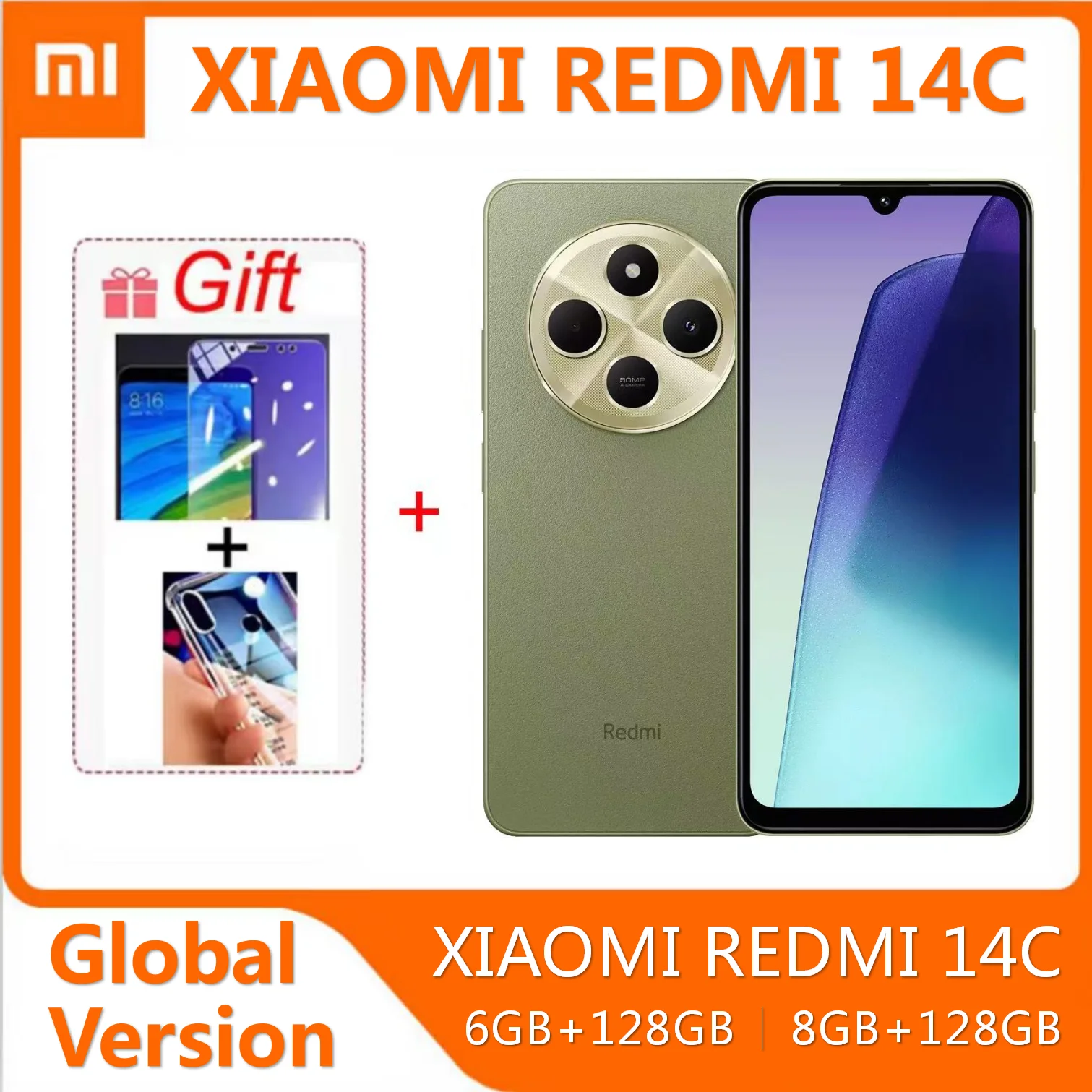 Global Version Xiaomi Redmi 14C MediaTek Helio G81-Ultra 50MP AI camera Smartphone 6.88