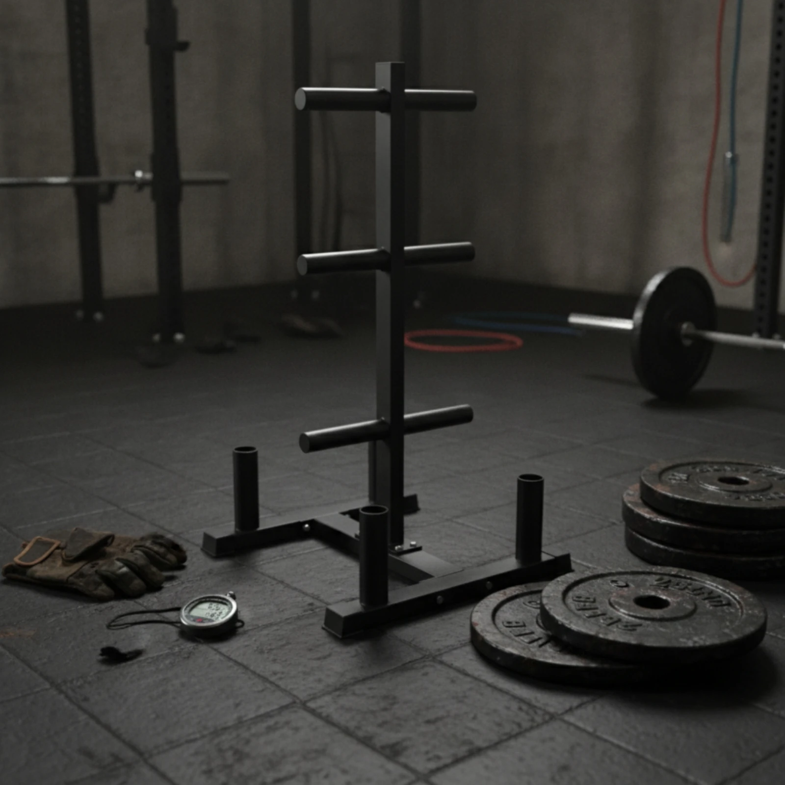 support-de-rangement-vertical-pour-halteres-base-cylindrique-stable-pour-equipement-de-fitness