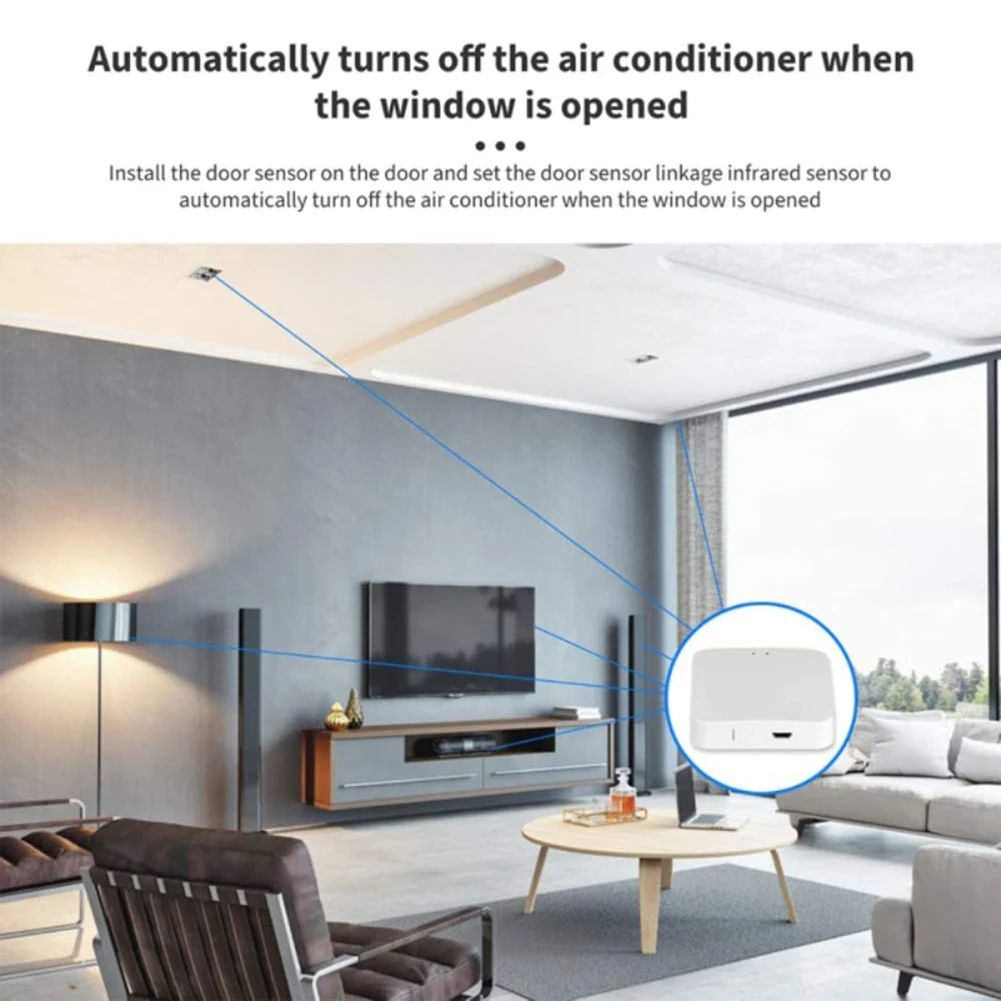 A01F-Tuya Zigbee 3.0 Hub Gateway Wifi Wireless Remote Controller Small Smart Home Hub Compatible With Alexa Google Hom