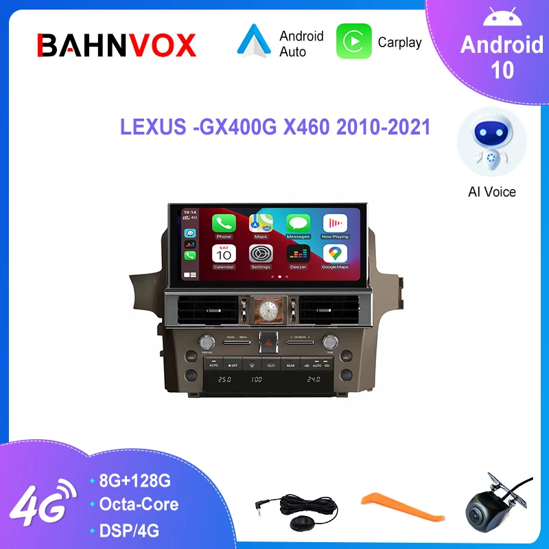 

12.3'' Android 10.0 Car Radio For Lexus GX460 GX400 2010-2021 GPS Navigation Multimedia Video Player Carplay Stereo Head Unit