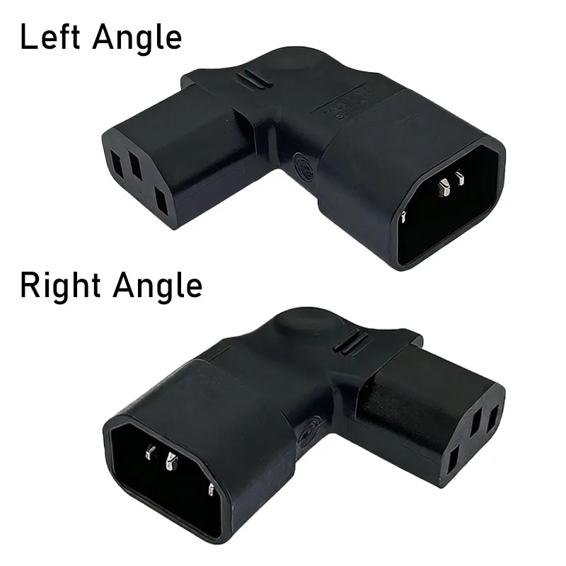 

Адаптер питания IEC C14–C13, 90 градусов, правый, левый, угол, 3-контактный преобразователь «папа-мама» для шнура питания сервера компьютера