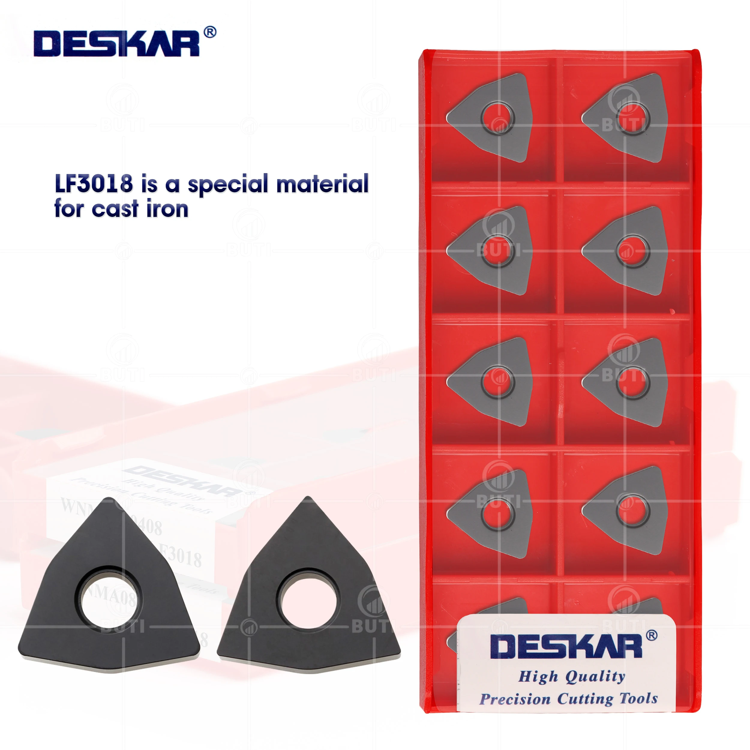 

DESKAR 100% Original WNMA080404 WNMA080408 WNMA080412 LF3018 CNC Lathe Cutter Carbide Inserts Cutting Turning Tool For Cast Iron