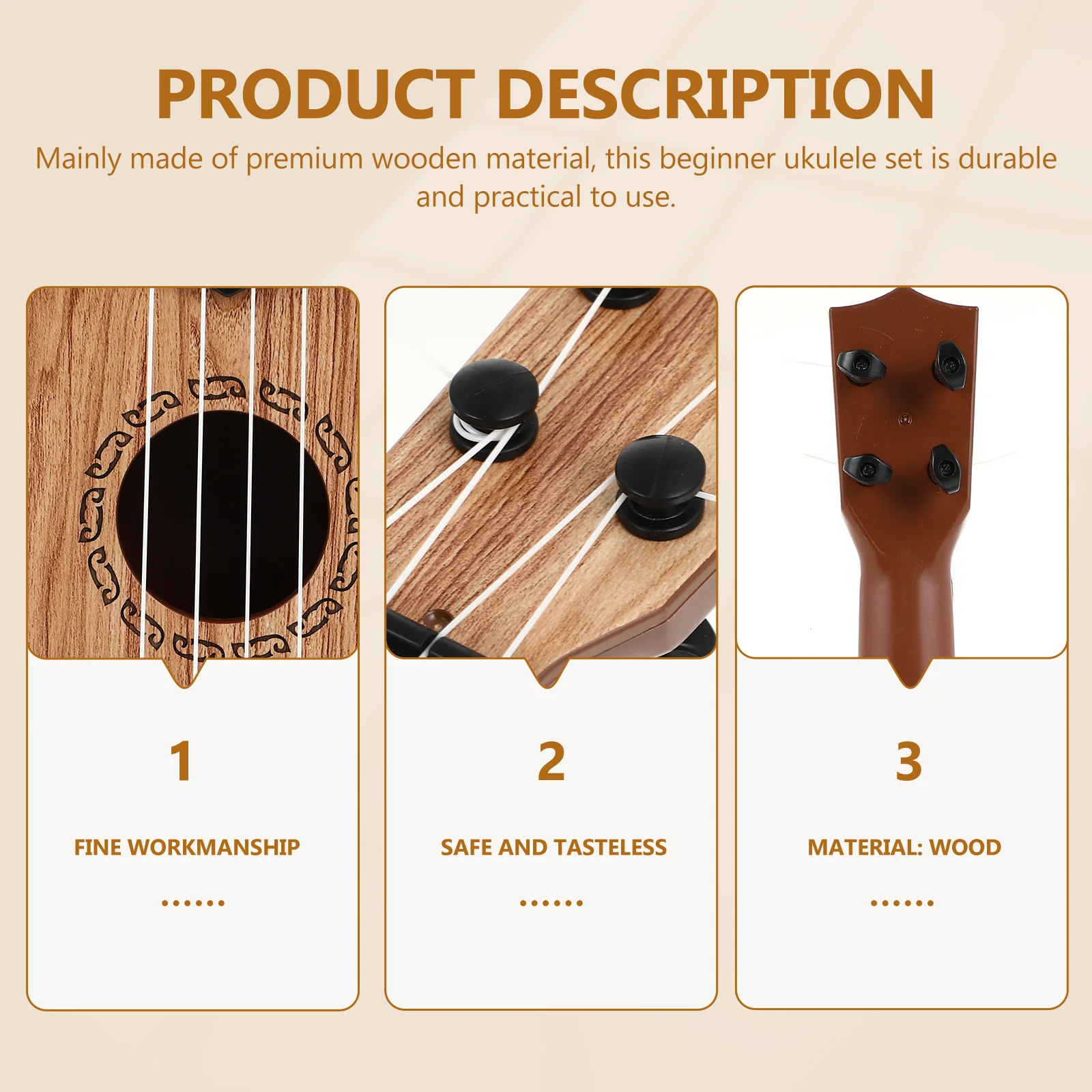 Guitar Ukulele Toy Child Childrens Toys Kids Wood Musical Instruments Ukuleles for Beginners