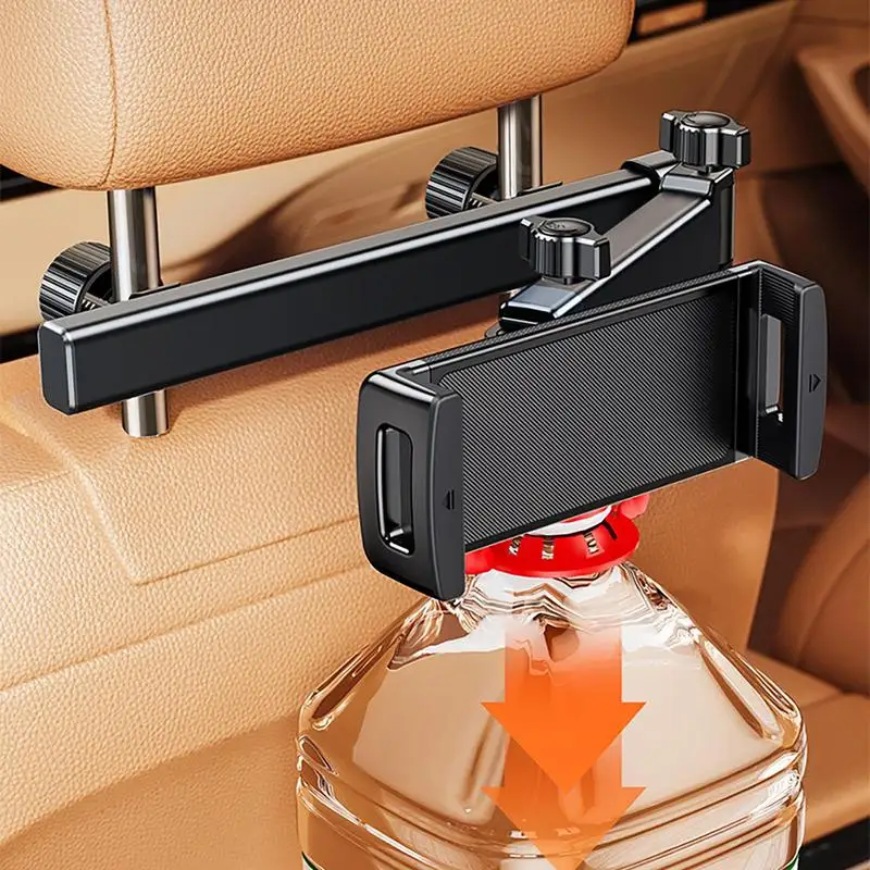 المقعد الخلفي اللوحي جبل شاحنة مسند الرأس حامل هاتف قابل للسحب المقعد الخلفي حامل دعم الكمبيوتر المحمول لرحلة الطرق الوعرة المركبات