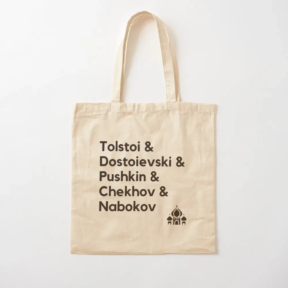 

Tolstoi, Dostoievski, Pushkin, Chekhov, Nabokov - Russian Writers - Literature Tote Bag canvas bags Canvas Tote Bag