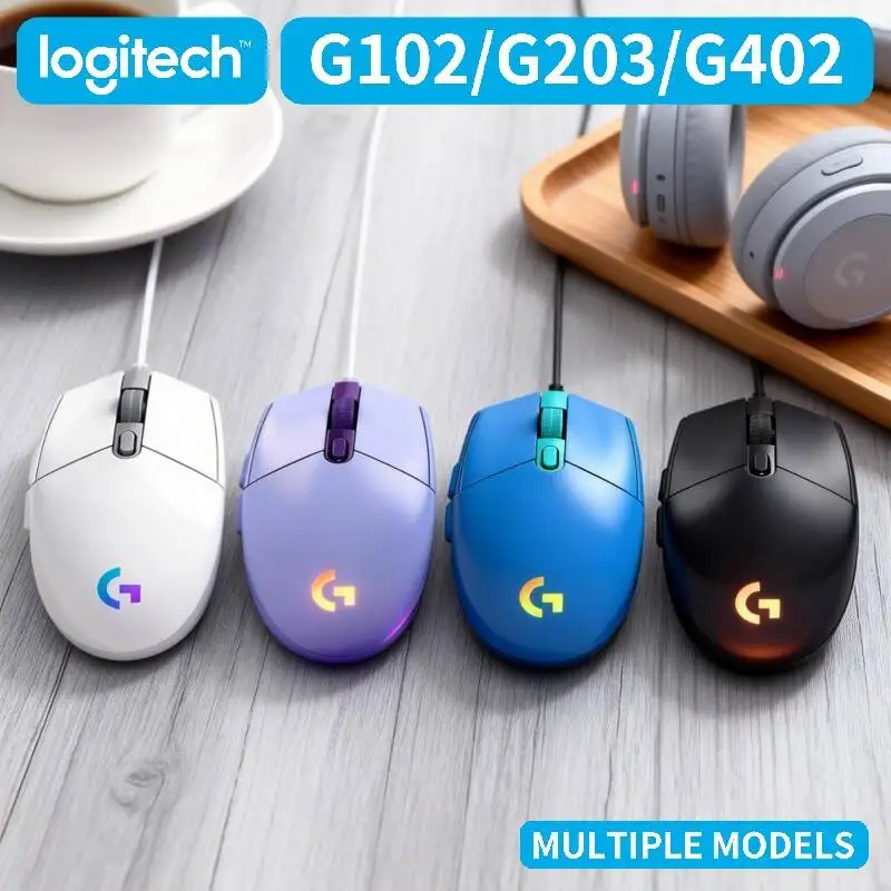 

Проводная игровая RGB-мышь Logitech G102 G203 G402: эргономичная форма, легкий вес, плавное движение для лучшего игрового опыта