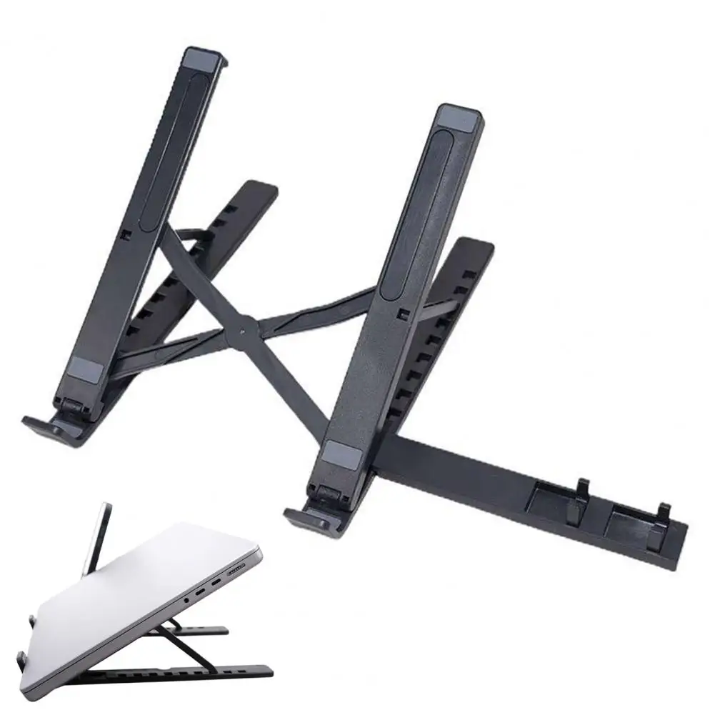 Нескользящий кронштейн для ноутбука, портативная подставка для ноутбука с регулируемой высотой, прочная несущая способность, складная для комфорта