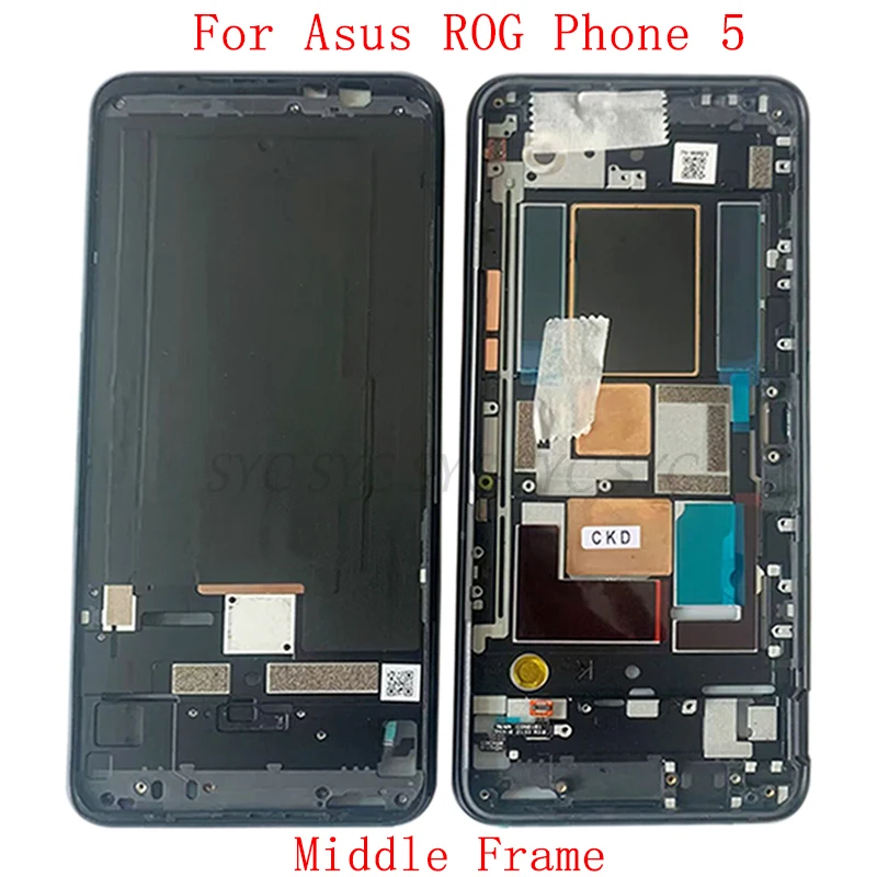 Middle Frame Housing LCD Bezel Plate Panel For Asus ROG Phone 5 ZS673KS 5S ZS676KS 5 Pro Phone Metal LCD Frame Repair Parts