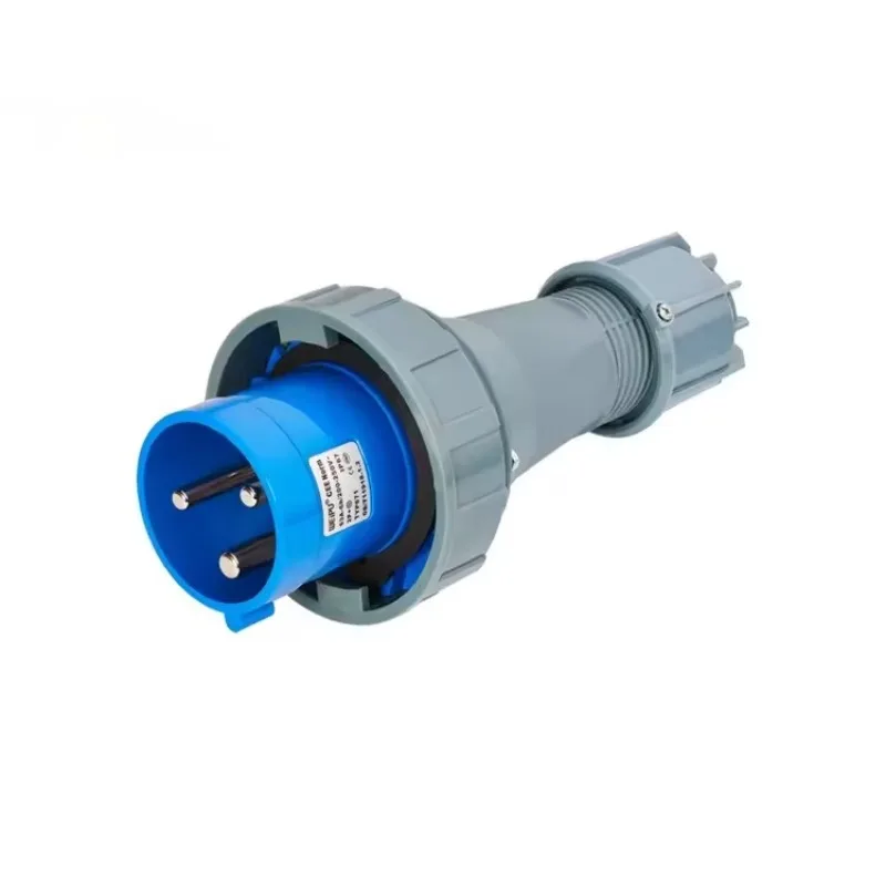 IP44 Waterproof CEE IEC60309 WEIPU TYP 3Pin Blue Female Socket   Industrial Connector for Electrical Equipment Power