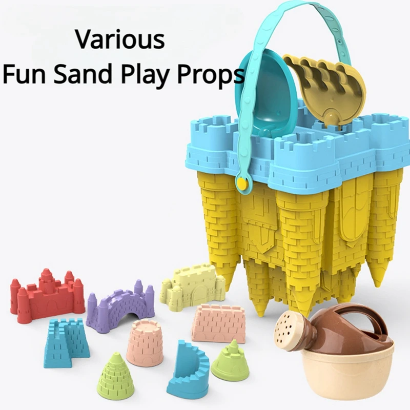 FBIL-Beach Castle Bucket Play Sand Set Toys Sand Scoop Children Summer Toys Sand Toys Sand Box For Kids Outdoor Family